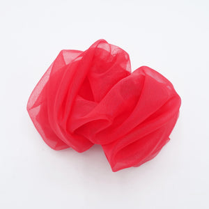 veryshine.com Barrette (Bow) solid mesh scrunchies hair barrette pleated wave women hair accessories