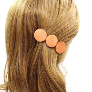 veryshine.com Barrette (Bow) Terra cotta wood hair barrette circle wood hair accessory for women