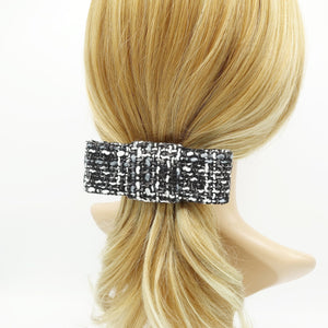 veryshine.com Barrette (Bow) tweed hair bow flat style french barrette Autumn Winter hair accessory for women