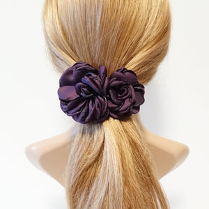 veryshine.com Barrette (Bow) two wild rose flower decorated french hair barrette women hair accessory
