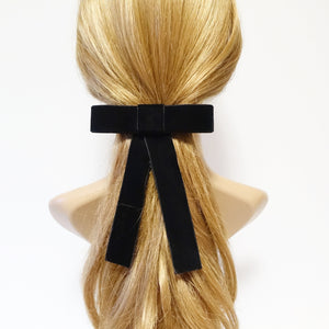 veryshine.com Barrette (Bow) Velvet bow simple stylish black velvet hair accessory 0.98 inch width