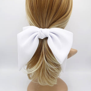 veryshine.com Barrette (Bow) White chiffon hair bow, Aura hair bow, must-have hair bows for women
