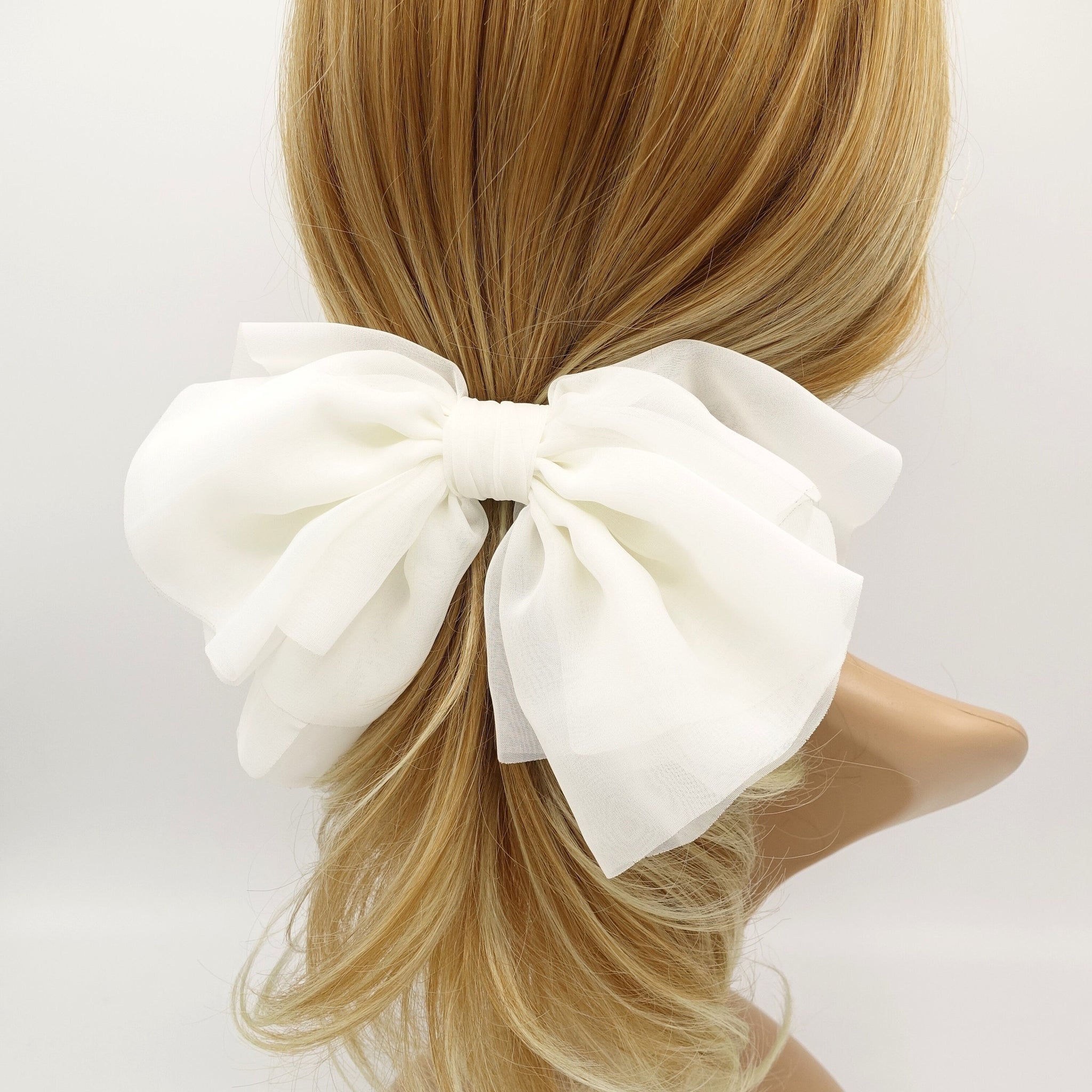 chiffon hair bow 