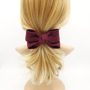 veryshine.com Barrette (Bow) woolen x pattern hair bow Fall Winter women accessory