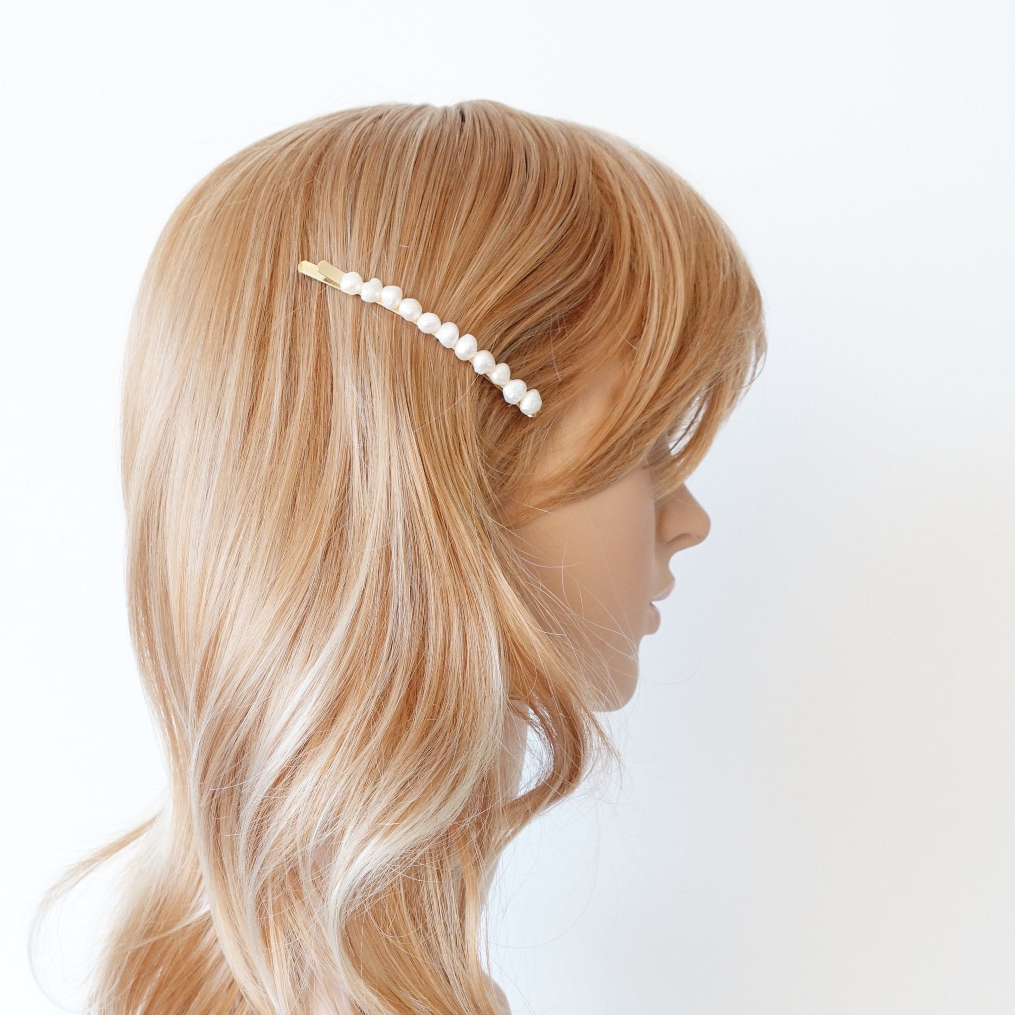 veryshine.com Barrettes & Clips a set of 2 pearl decorated hair clip women hair accessory