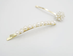veryshine.com Barrettes & Clips a set of 2 pearl decorated hair clip women hair accessory