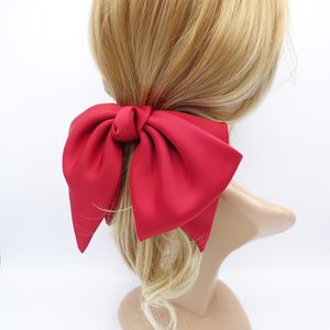 veryshine.com Barrettes & Clips Aura satin hair bow big women french barrette  french barrette women hair accessory