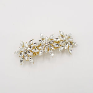 veryshine.com Barrettes & Clips glass rhinestone embellished snow flower hair barrette women hair accessory
