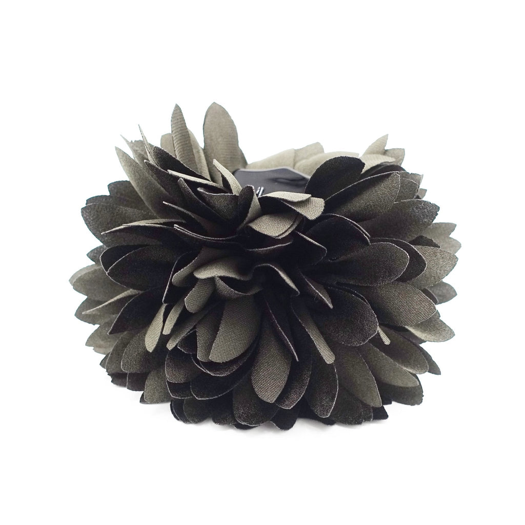veryshine.com Barrettes & Clips Khaki green big chrysanthemum flower hair claw clip  Women Hair Accessory