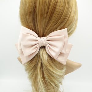 veryshine.com Barrettes & Clips Light pink triple satin hair bow moderate style hair accessory for women