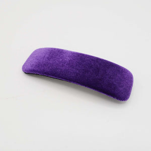 veryshine.com Barrettes & Clips Purple velvet hair barrette rectangle hair accessory for women