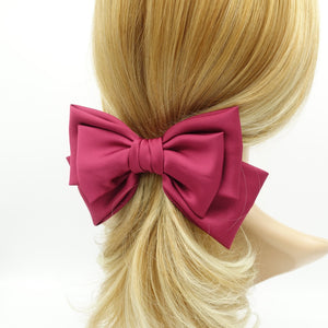 veryshine.com Barrettes & Clips triple satin hair bow moderate style hair accessory for women