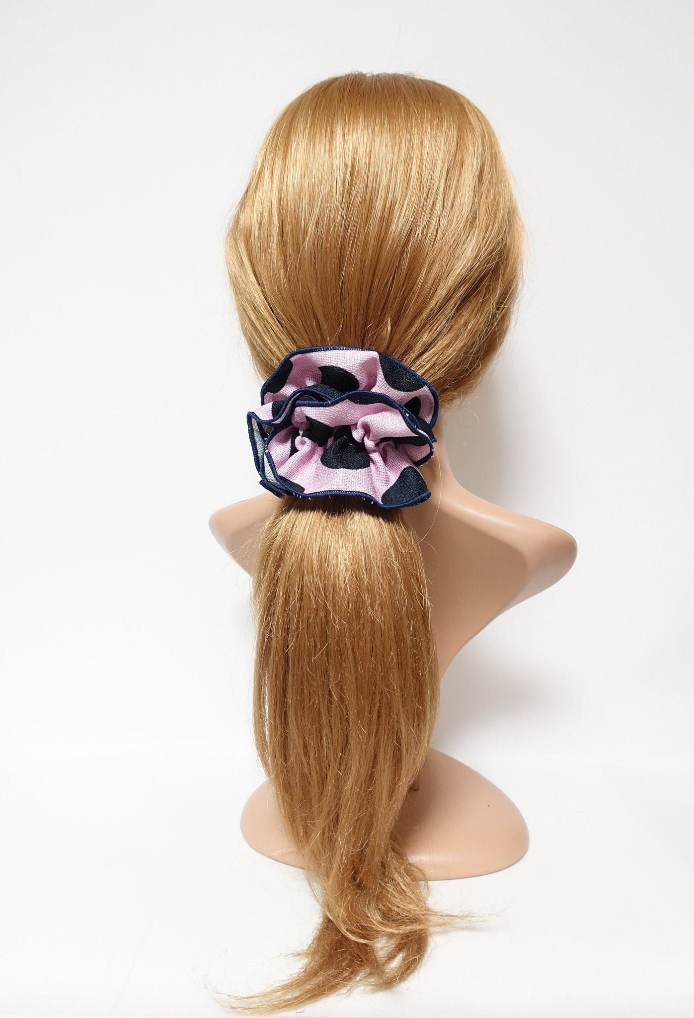 veryshine.com big dot chiffon layered scrunchies woman hair scrunchie