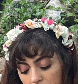 veryshine.com big floral ruffle wave headband