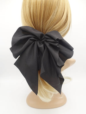 veryshine.com Black big pleated tail hair bow feminine hair accessory for women