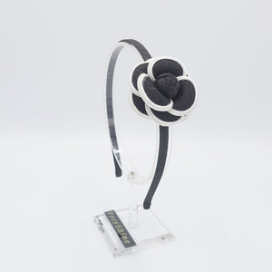 veryshine.com Black camellia thin headband flower hairband for women