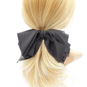 veryshine.com Black chiffon drape hair bow feminine hair accessory