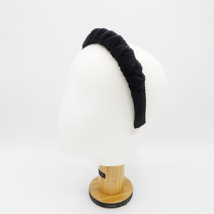 veryshine.com Black corduroy velvet multi top knot headband cute hairband for women