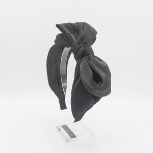 veryshine.com Black iridescent fabric  bow knot headband  pretty color hairband for women