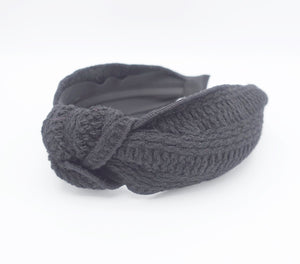 veryshine.com Black knit top knot headband