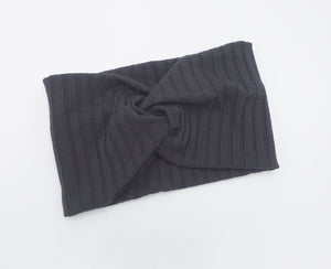 veryshine.com Black rib span headband cross headwrap hair accessory for women