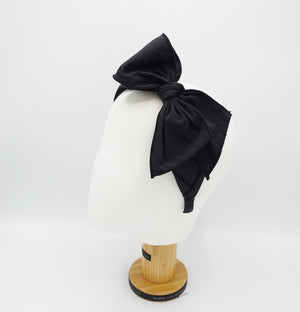 veryshine.com Black solid bow knot headband corrugated fabric hairband  for women