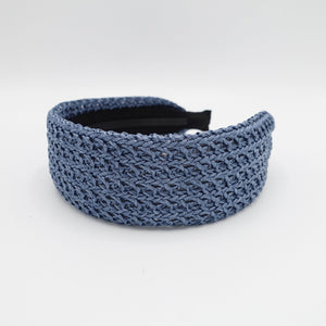 veryshine.com Blue comfortable faux straw flat headband