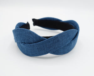 veryshine.com Blue green cross wave headband practical fashion headband women hair accessory