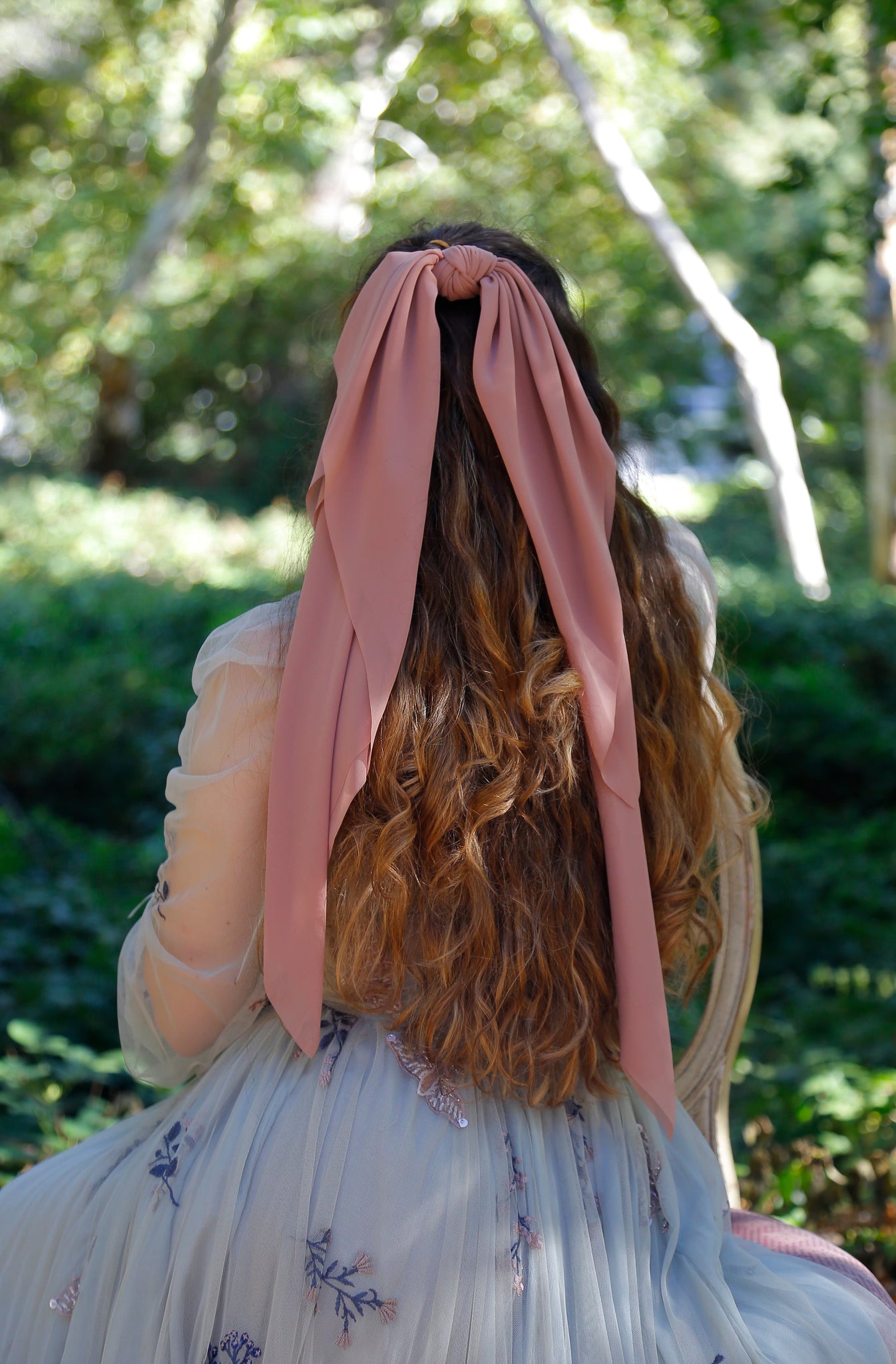 scarf hair bow 