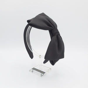 veryshine.com Bridal acc. Black side satin bow headband layered hair bow hairband for women bridal bow headband