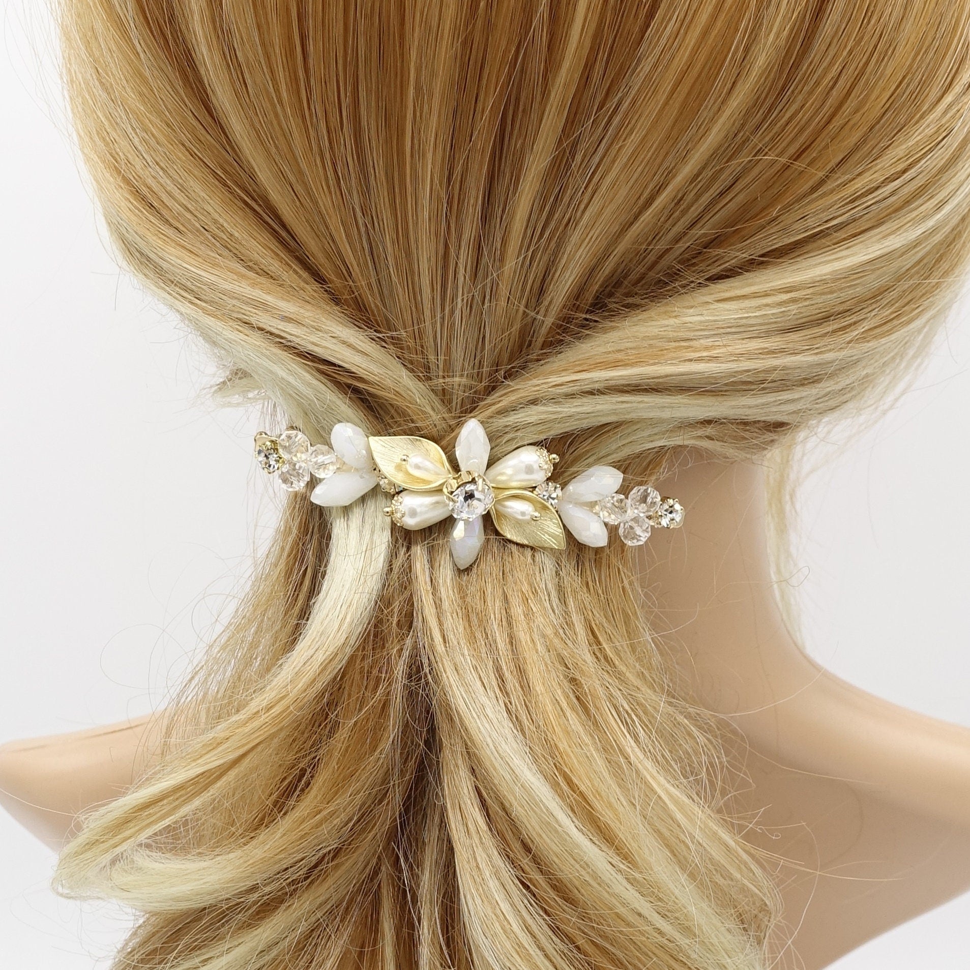 veryshine.com Bridal acc. crystal branch jeweled hair barrette