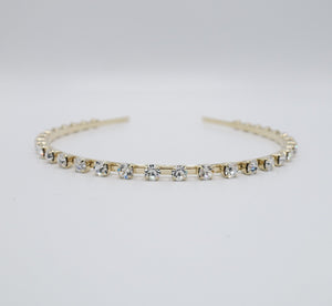 veryshine.com Bridal acc. Gold rhinestone embellished metal thin headband