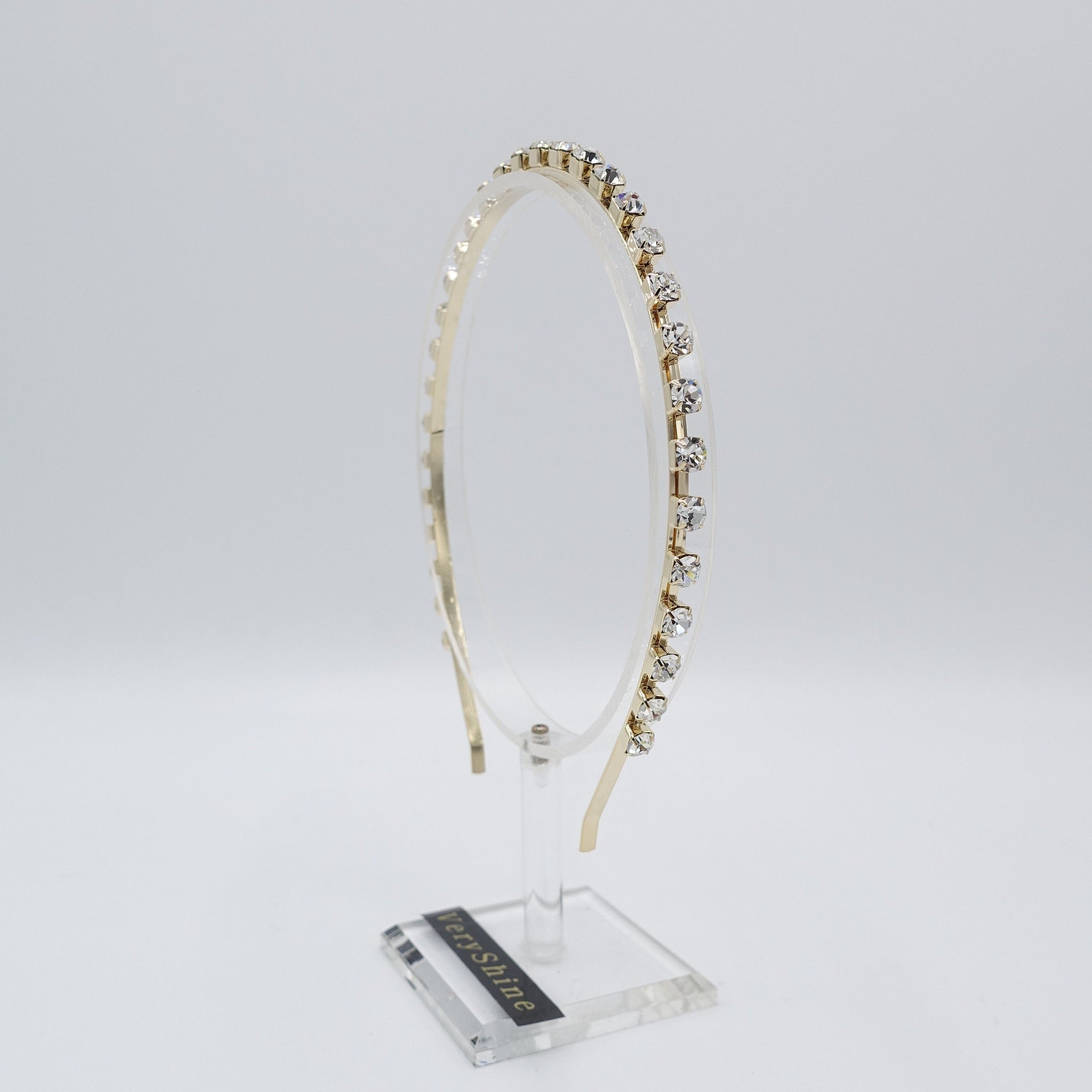 veryshine.com Bridal acc. rhinestone embellished metal thin headband