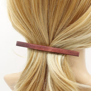 veryshine.com Brown wood hair barrette thin hair accessory for women