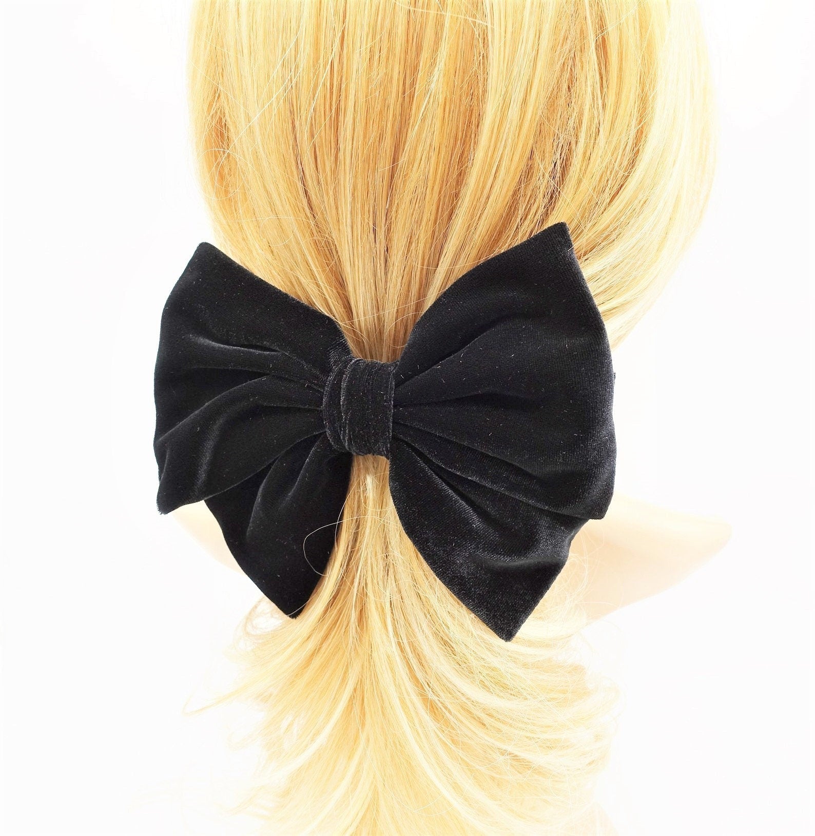 veryshine.com Butterfly velvet black bow hair accessory shop for women