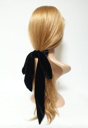 silk velvet bow hair scrunchies 
