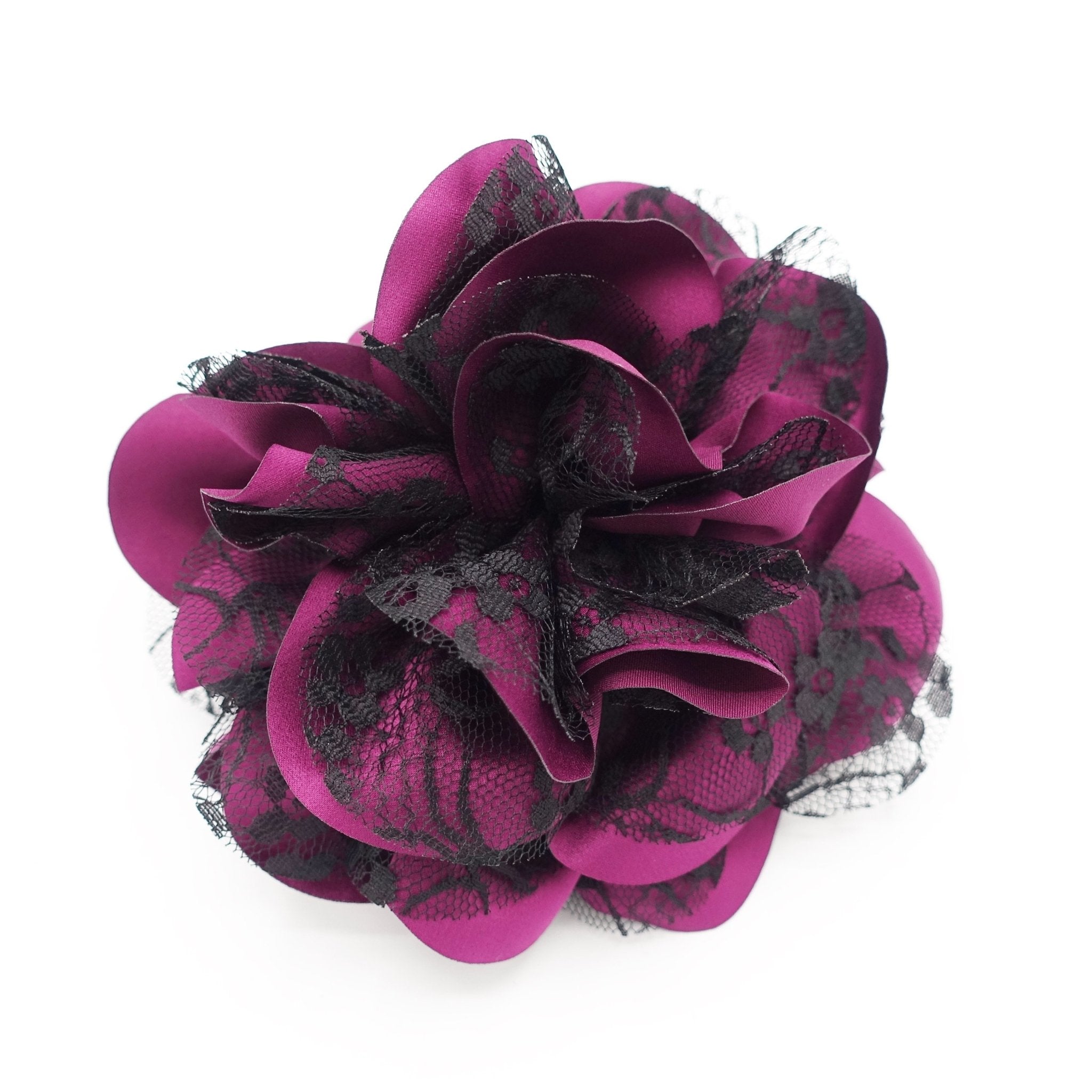 veryshine.com claw/banana/barrette Big lace layered petal flower hair jaw claw sexy dream flower hair claw clip for women