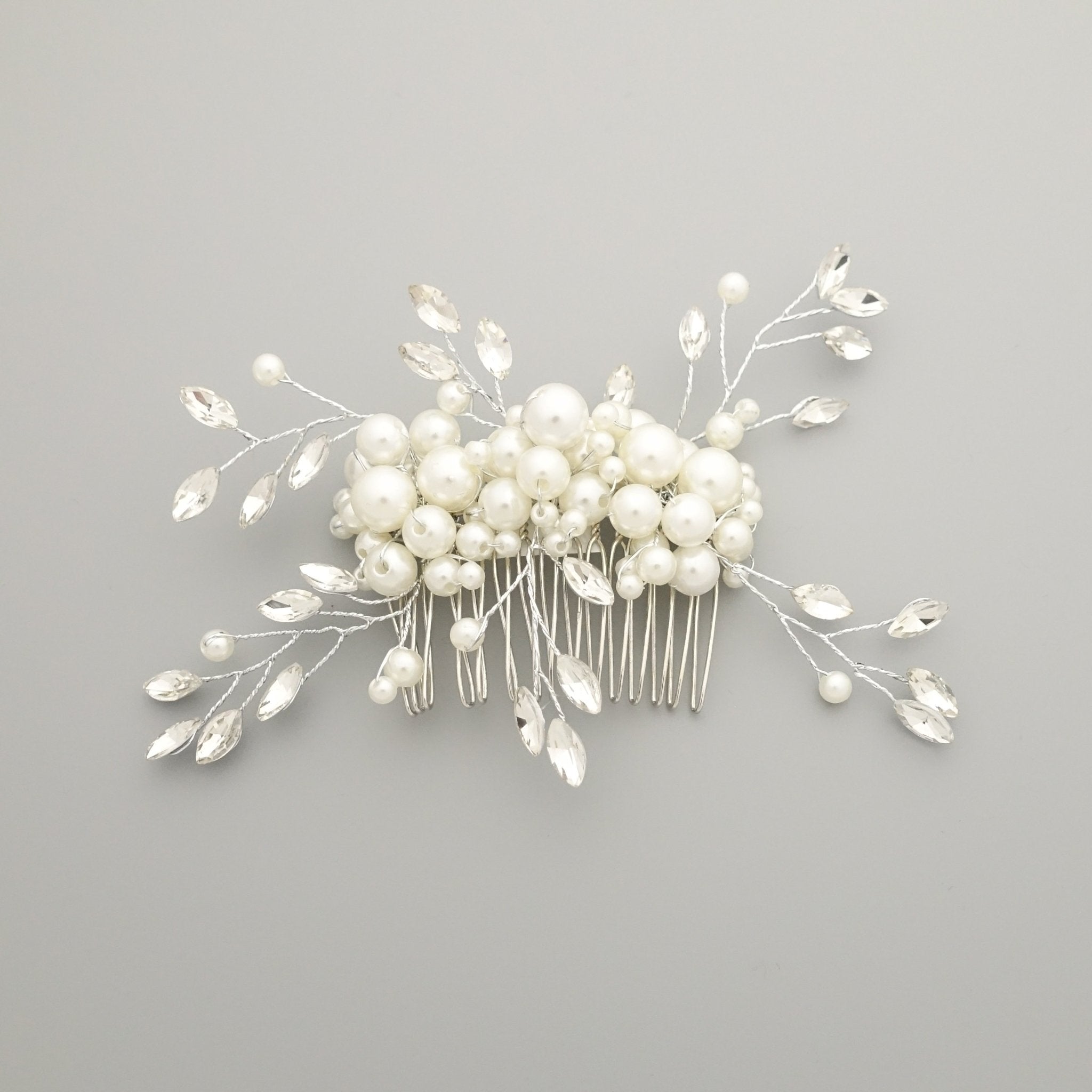 veryshine.com claw/banana/barrette Comb faux pearl acrylic ball glass stone decorated hair clip brooch dress hair comb
