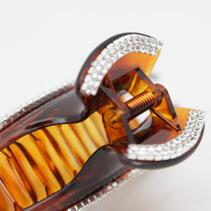 veryshine.com claw/banana/barrette Curved Rectangle Rhinestone Decorative Hair Jaw Claw Clip Rhinestone Series-10