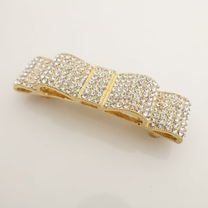 veryshine.com claw/banana/barrette Gold crystal jewel layered hair bow octant rhinestone decorated french hair barrette