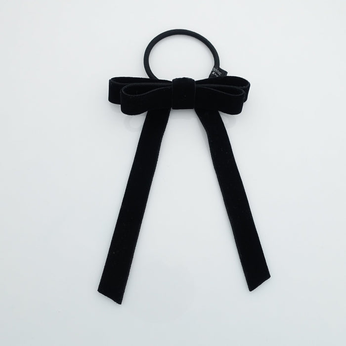 Velvet Bow Hair Accessory: French Barrette, Comb, or Elastic
