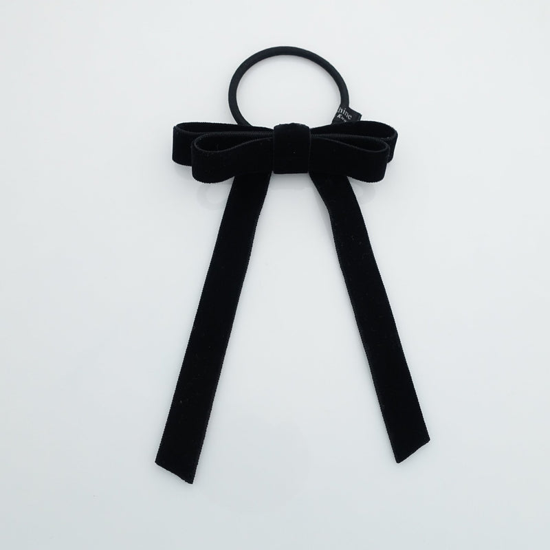 Velvet Bow Hair Accessory: French Barrette, Comb, or Elastic