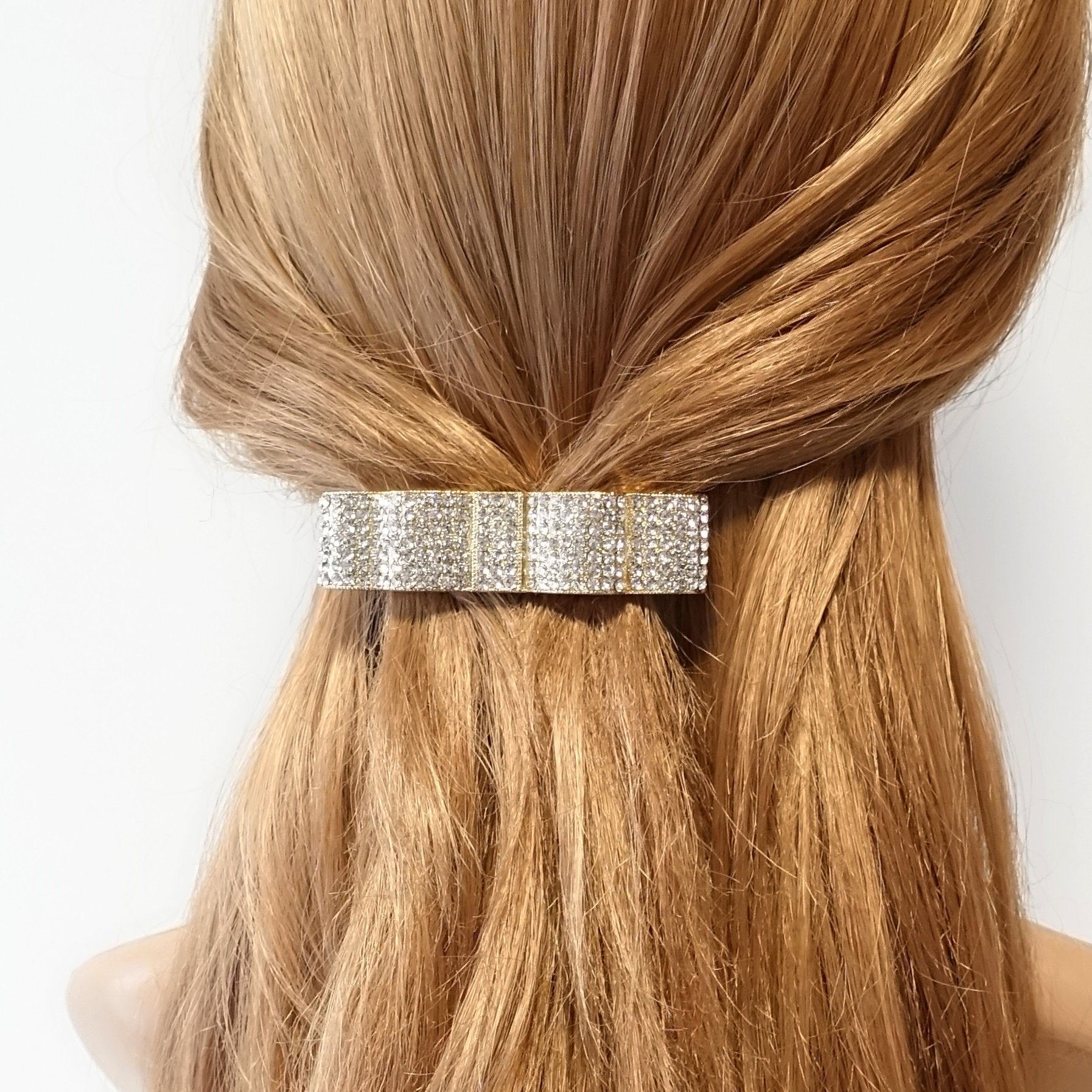 veryshine.com claw/banana/barrette jewel layered hair bow octant rhinestone decorated french hair barrette