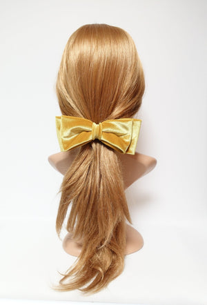 veryshine.com claw/banana/barrette layered velvet hair bow medium size stylish hair bow french barrette
