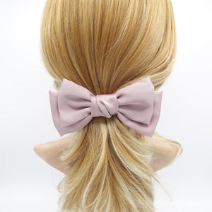 veryshine.com claw/banana/barrette Mauve pink basic satin hair bow regular size layered bow hair accessory for women