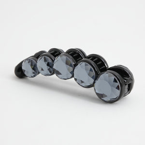 Glass Crystal Super Dazzling 5 Stones Gift Banana Hair Clip Accessories.
