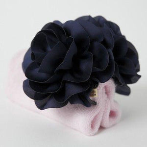 Handmade Dahlia Chiffon Fabric Twin Flower  Hair Jaw Claw Clip Accessories.