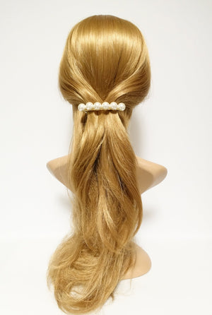 veryshine.com claw/banana/barrette Pearl beaded french hair barrette women hair accessory