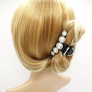 veryshine.com claw/banana/barrette pearl rhinestone embellished medium hair claw flower decorated hair clamp