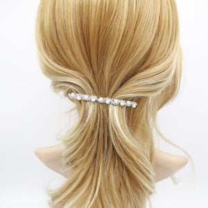 veryshine.com claw/banana/barrette pearl rhinestone wave hair barrette women hair accessory
